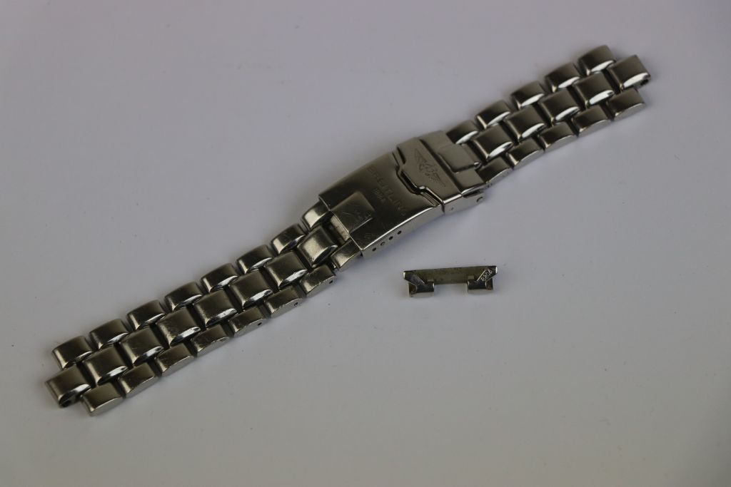 Steel Breitling watch strap