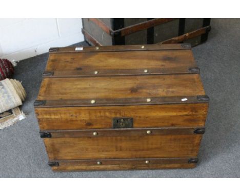 Victorian pine Travelling Trunk 