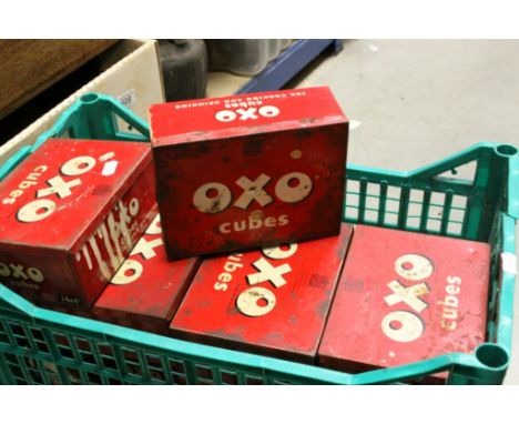 Collection of Twelve Vintage Oxo Advertising Tins
