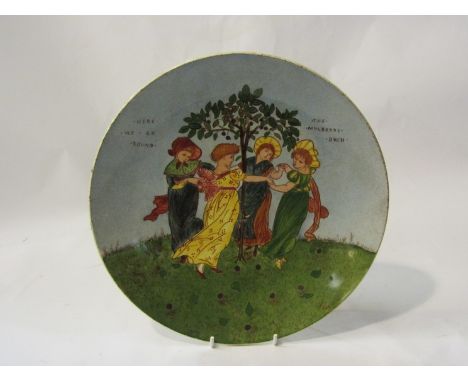 A Victorian Minton Walter Crane "Here we go round the Mulberry Bush" plate