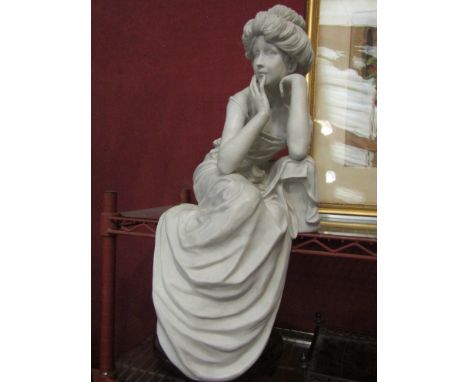 A decorative pastimes shelf figure of lady with flowing dress, 60cm tall