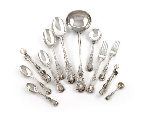 A late-Victorian silver King's pattern canteen for twenty-four, by Holland, Aldwinckle &amp; Slater, London 1899, the termina