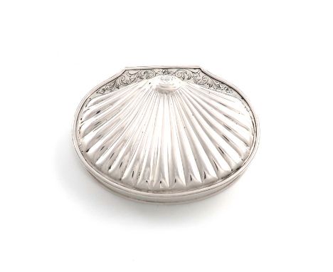 A George II silver snuff box, maker's mark only FN, possibly for Francis Nelme, London circa 1740, cartouche form, the hinged