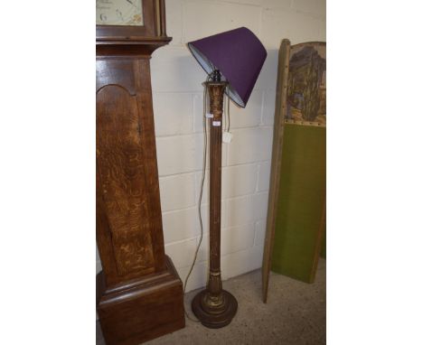 CORINTHIAN COLUMN FORMED STANDARD LAMP WITH CONTEMPORARY SHADE
