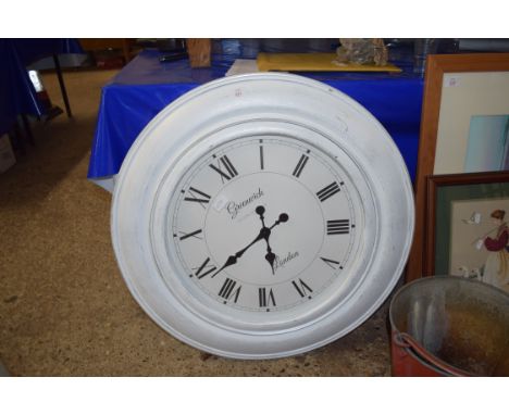 LARGE MODERN GREENWICH CLOCK COMPANY WALL CLOCK WITH QUARTZ MOVEMENT, 76CM DIAM