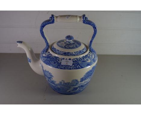 LARGE MODERN SPODE BLUE AND WHITE KETTLE