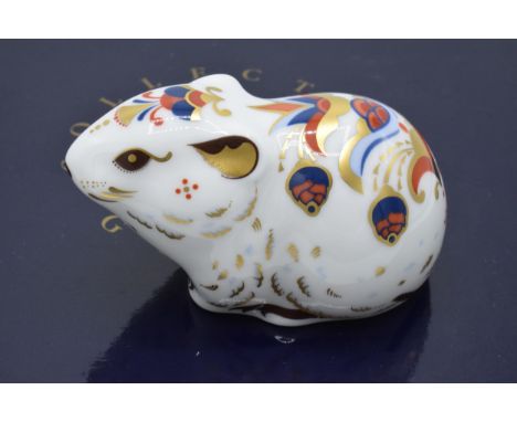 Boxed Royal Crown Derby paperweight in the form of a Bank Vole. First quality with stopper. In good condition with no obvious