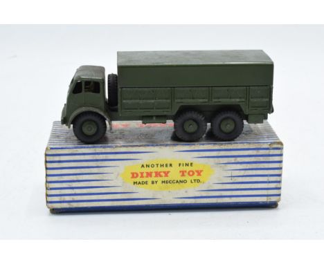 Boxed Dinky Toys 10-Ton Army Truck 622. In good condition with some evidence of use and play-wear such as small paint chips, 