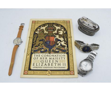 A collection of items to include a Ronson table lighter, Coronation of Queen Elizabeth II Approved Souvenir programme and fas