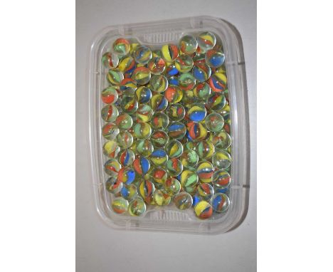 Box of 190 glass marbles