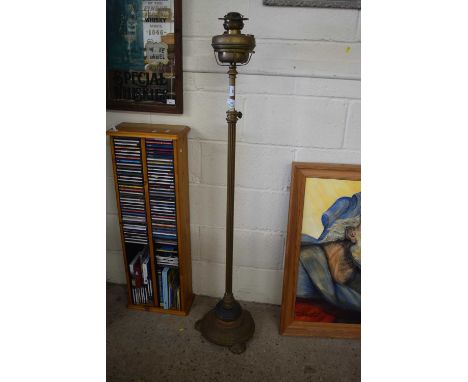 Brass standard oil lamp, converted to electricity