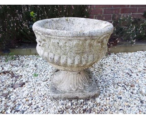 Garden stoneware - a planter, approx 39 cm (h) x 37 cm (diameter)