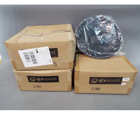 QTX Sound - Three boxed QTX sound 12" replacement speaker drivers, 400 watt, items appear unused. [3]
