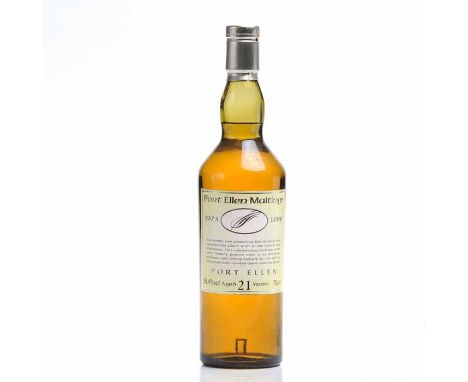 PORT ELLEN MALTINGS AGED 21 YEARS
Islay Single Malt Scotch Whisky. Bottled to celebrate 25 years of Port Ellen Maltings, 1973