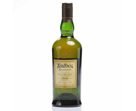 ARDBEG KILDALTON 1980
Islay Single Malt Scotch Whisky. Lightly peated, and bottled at cask strength in 2004 only. 70cl, 57.6%