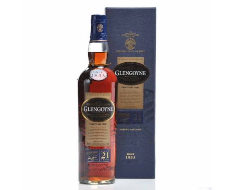 GLENGOYNE AGED 21 YEARS
Highland Single Malt Scotch Whisky. 700ml, 43% volume, in navy presentation carton.  CONDITION REPORT