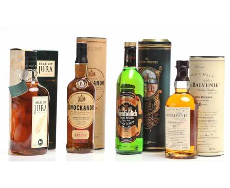 BALVENIE FOUNDER'S RESERVE AGED 10 YEARS 
Highland Single Malt Scotch Whisky. 70cl, 40% volume, in tube.
GLENFIDDICH SPECIAL 