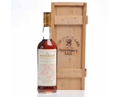 MACALLAN 1962 ANNIVERSARY MALT 25 YEARS OLD
Highland Single Malt Scotch Whisky. Distilled and bottled by The Macallan Distill