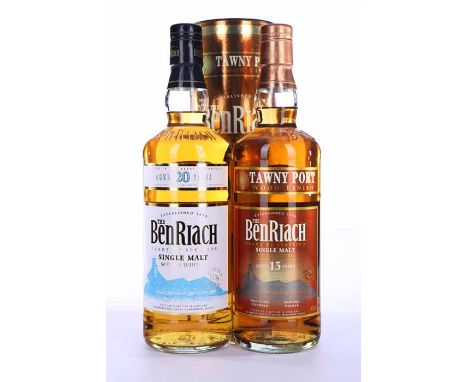 BENRIACH AGED 15 YEARSSpeyside Single Malt Scotch Whisky. Finished in aged Tawny Port hogsheads. NCF, natural colour. 70cl, 4