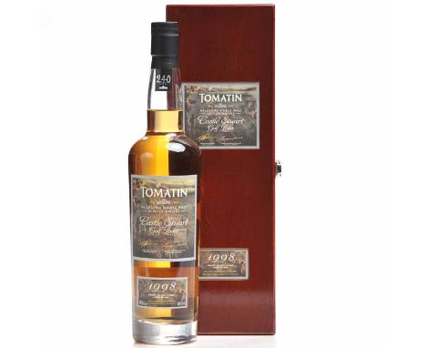 TOMATIN 1998 AGED 13 YEARS CASTLE STUART GOLF LINKS
Highland Single Malt Scotch Whisky. Bottle no. 240. 700ml, 46% volume, in