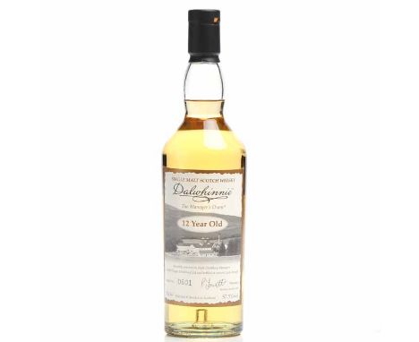 DALWHINNIE 'THE MANAGER'S DRAM' 12 YEAR OLD
Highland Single Malt Scotch Whisky. Bottled October 2009, bottle No. 0601. 70cl, 