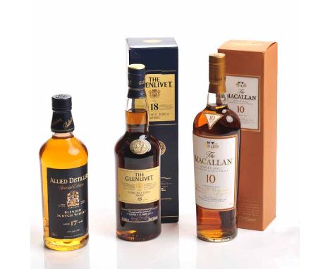 MACALLAN 10 YEARS OLD
Highland Single Malt Scotch Whisky. Distilled and bottled by The Macallan Distillers Ltd., Easter Elchi