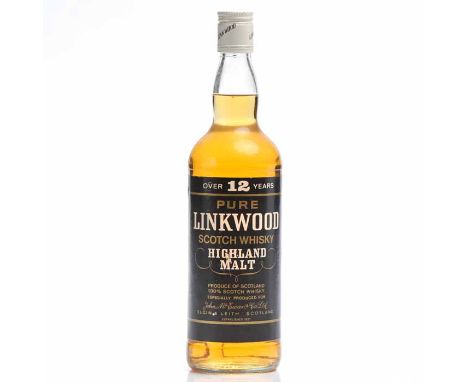 LINKWOOD OVER 12 YEARS
Highland Single Malt Scotch Whisky. Especially produced for John McEwan & Co. Ltd., Elgin & Leith, Sco
