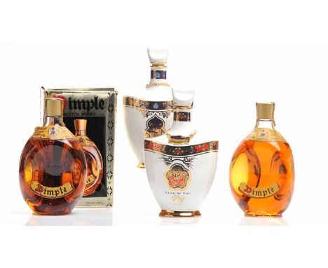 DIMPLE (2)
Blended Scotch Whisky. 26 2/3 fl.oz, 70° proof. One in carton. 
LANG'S 'YEAR OF THE PIG'
Blended Scotch Whisky. Li