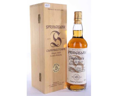 SPRINGBANK MILLENNIUM COLLECTION AGED 45 YEARS
Campbeltown Single Malt Scotch Whisky. Limited edition. 70cl, 40.1% volume, in