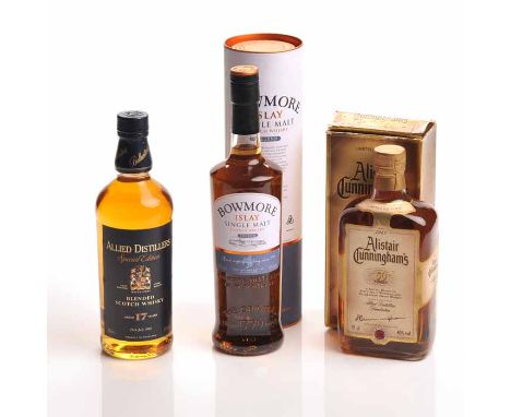 BOWMORE LEGEND
Islay Single Malt Scotch Whisky. 700ml, 40% volume, in tube. 
ALLIED DISTILLERS SPECIAL EDITION AGED 17 YEARS 