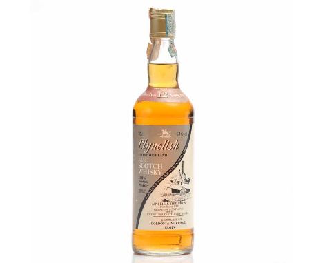 CLYNELISH 12 YEARS OLD
Highland Single Malt Scotch Whisky. Distilled by Ainslie & Heilbron (Distillers) LTD., Glasgow, Scotla