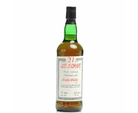 OLD DORNIE 21 YEARS OLD
Highland Single Malt Scotch Whisky. Bottled exclusively for Joan Macrae, Dornie Hotel, Dornie, Wester