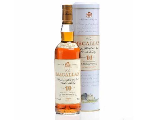 MACALLAN 10 YEARS OLD - OLD STYLE IN TIN
Highland Single Malt Scotch Whisky. Distilled and bottled by The Macallan Distillers