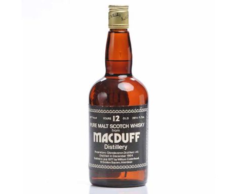 MACDUFF 12 YEARS OLD CADENHEAD'S
Pure Malt Scotch Whisky. Proprietors: Gkendeveron Distillers Ltd. Distilled in December 1964