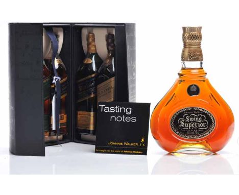 JOHNNIE WALKER SWING SUPERIOR
Blended Scotch Whisky. 75cl, 43% volume.
JOHNNIE WALKER 'THE COLLECTION'
Blended (Malt) Scotch 