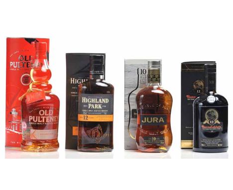 OLD PULTENEY DUNCANSBY HEAD LIGHTHOUSE
Single Malt Scotch Whisky. Natural colour, NCF. 1L, 46% volume, in tube. 
HIGHLAND PAR