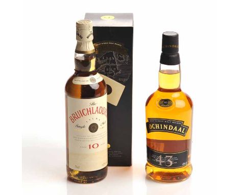 LOCHINDAAL 10 YEARS OLD
Islay Single Malt Scotch Whisky, produced at Bruichladdich distillery. 70cl, 43% volume, in carton. 
