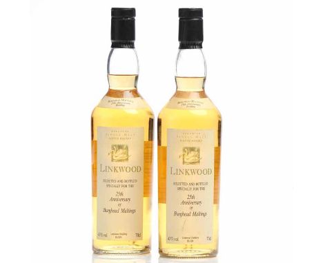 LINKWOOD 25th ANNIVERSARY OF BURGHEAD MALTINGS (2)
Speyside Single Malt Scotch Whisky. 70cl, 43% volume. 
2 bottles.  CONDITI