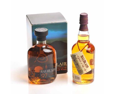 BALBLAIR ELEMENTS 
Highland Single Malt Scotch Whisky. 70cl, 40% volume. 
BALBLAIR 1997
Highland Single Malt Scotch Whisky. 7