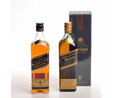 JOHNNIE WALKER BLUE LABEL
Blended Scotch Whisky. Bottle No. Q196278JW. 75cl, 43% volume, in presentation box with plastic sle