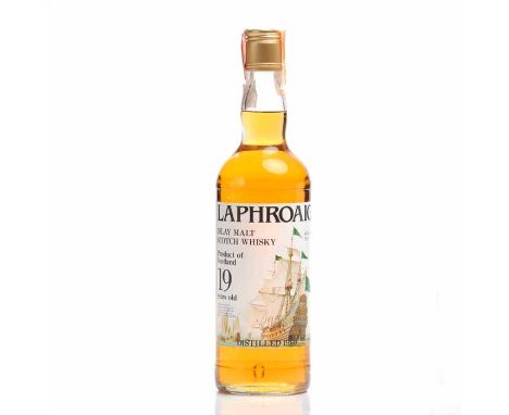 LAPHROAIG 1969 19 YEARS OLD
Islay Single Malt Scotch Whisky. Labelled for Italian market. 75cl, 40% volume.  CONDITION REPORT