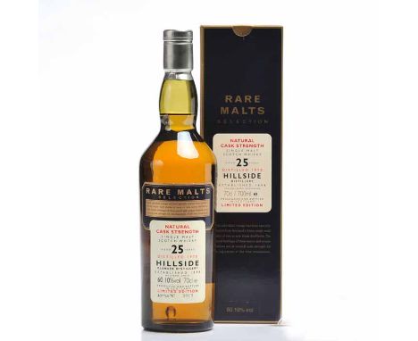 HILLSIDE 1970 RARE MALTS AGED 25 YEARS Highland Single Malt Scotch Whisky. Limited Edition, Bottle no. 3019. 70cl, 60.10% vol