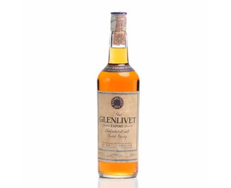 GLENLIVET SPECIAL EXPORT RESERVE
Speyside Single Malt Scotch Whisky. Distilled and bottled in Scotland by George & J.G. Smith