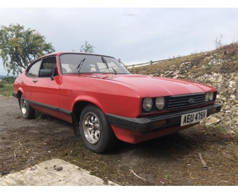 A 1979 Ford Capri 1.6 GLRegistration number AEU 475VMOT expired in June 2019Red with a red interiorA two owner carJust over 7