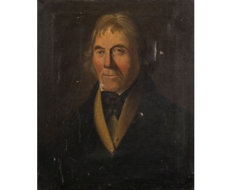British Provincial School 19th Century-Portrait of Ship's Carpenter Robert Nicholson of Blyth,Chief Carpenter on board Bellat