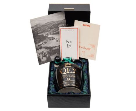 Of Cunard & QE2 interest. A bottle of QE2 12 year old single malt Scotch Whisky:, in presentation bottle and box.