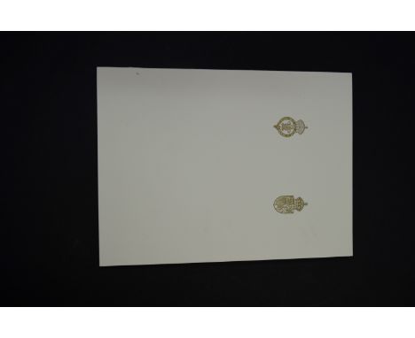 DIANA, PRINCESS & PRINCE CHARLES: royal Christmas card signed by Charles, Prince of Wales and Diana, Princess of Wales, folde