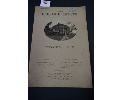 EBERNOE ESTATE, PETWORTH: sales particulars for the Ebernoe Estate, West Sussex, sold at auction by Humbert & Flint,  Wednesd