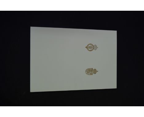 DIANA, PRINCESS & PRINCE CHARLES: royal Christmas card signed by Charles, Prince of Wales and Diana, Princess of Wales, folde