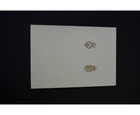 DIANA, PRINCESS & PRINCE CHARLES: royal Christmas card signed by Charles, Prince of Wales and Diana, Princess of Wales, folde